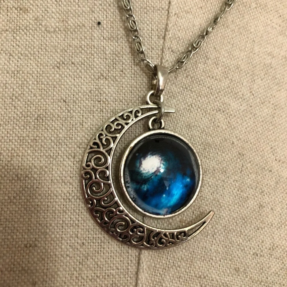 Moon Necklace with Adjustable Chain Costume